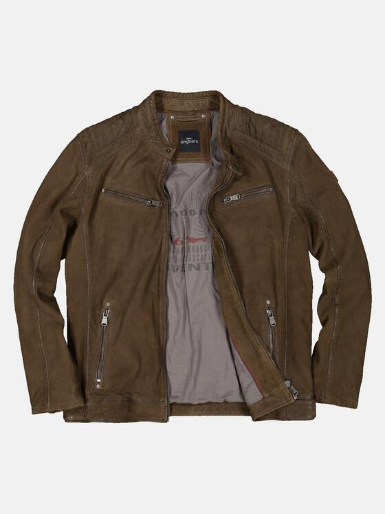 engbers Herren Lederjacke regular Braun 34441