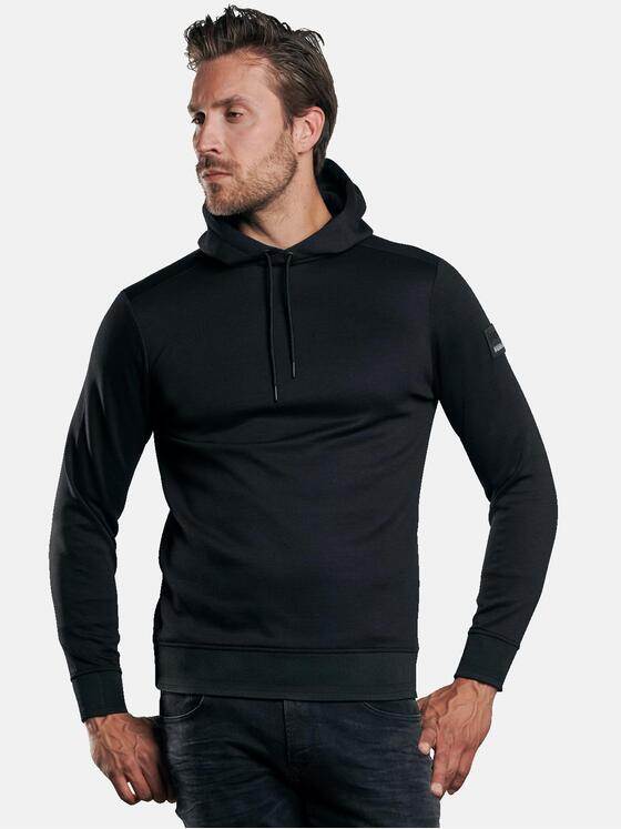 emilio adani Herren Sportliches Kapuzenshirt Schwarz 30558