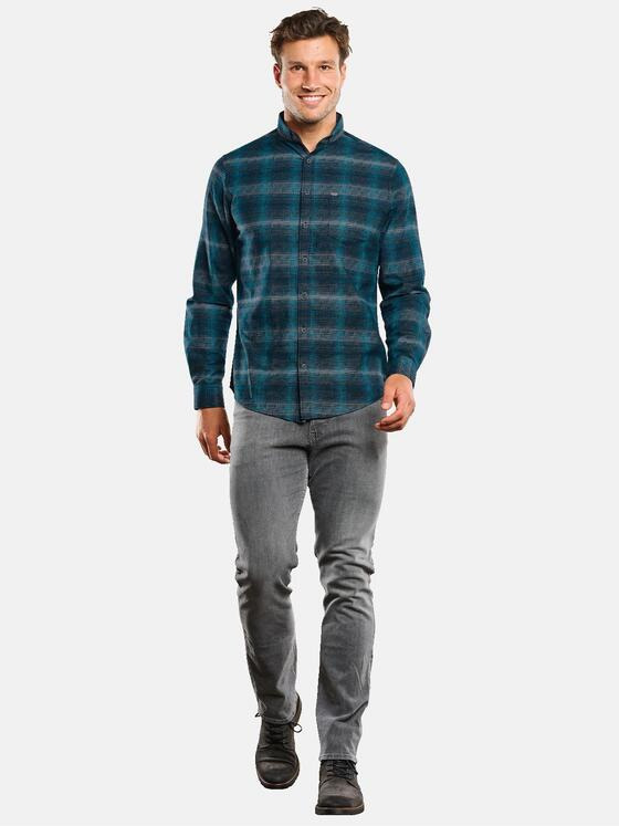 engbers Herren Karohemd Petrolgruen 33656