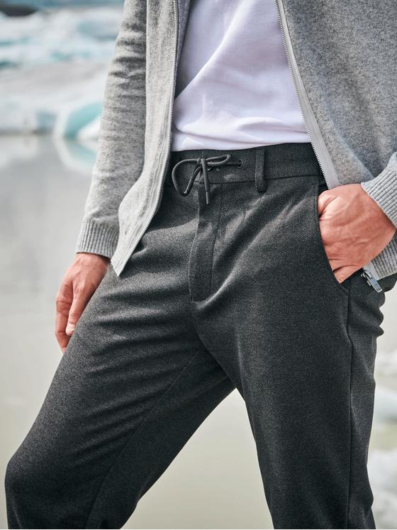 engbers Herren Chino mit Tunnelzug Grau 35482