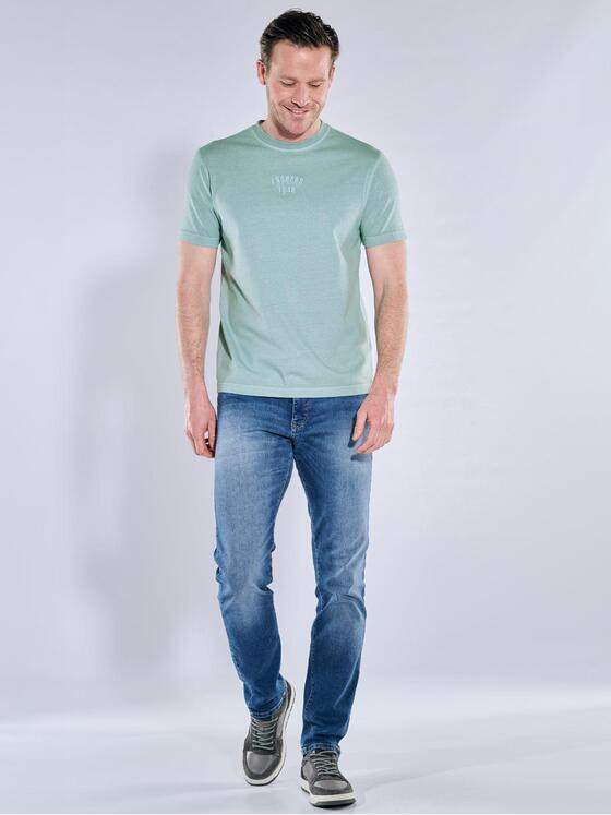 engbers Herren Rundhals T-Shirt Mittelblau 39931