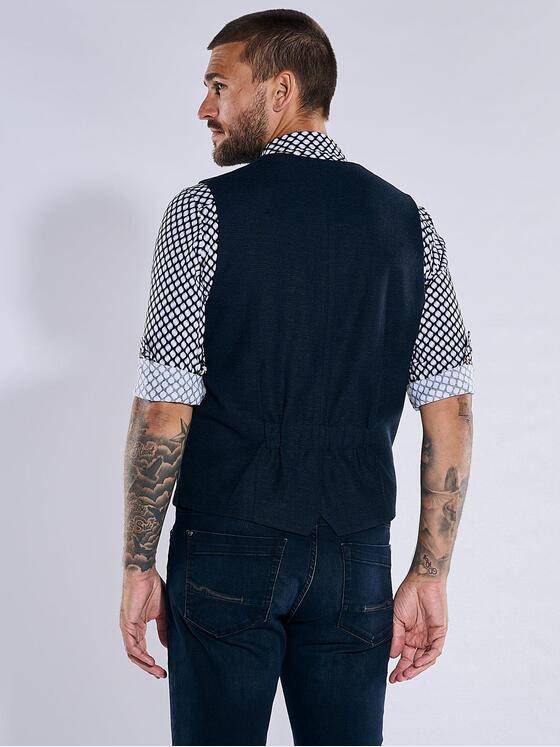 emilio adani Herren Sakko-Weste slim fit Blau 37259