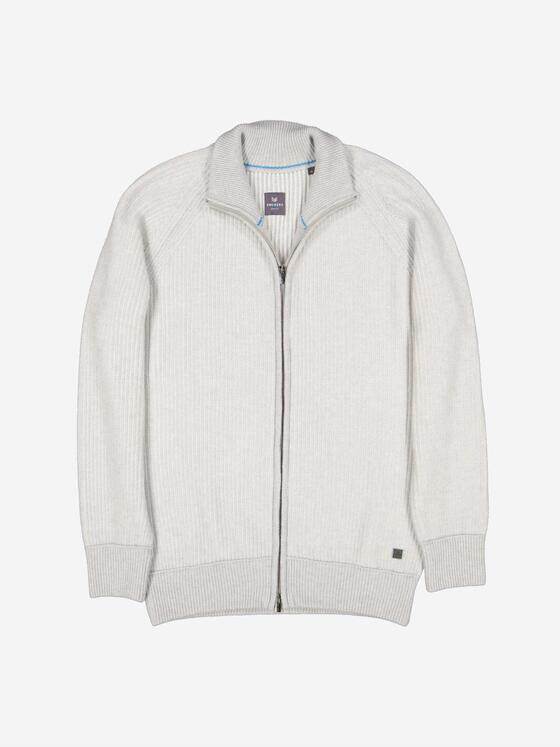 ENGBERS GERMANY Herren Strickjacke aus Merinowolle & Kaschmir Silbergrau 38186