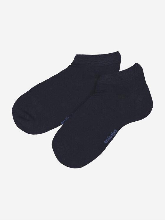 emilio adani Herren Sneaker-Socke uni Blau 38794