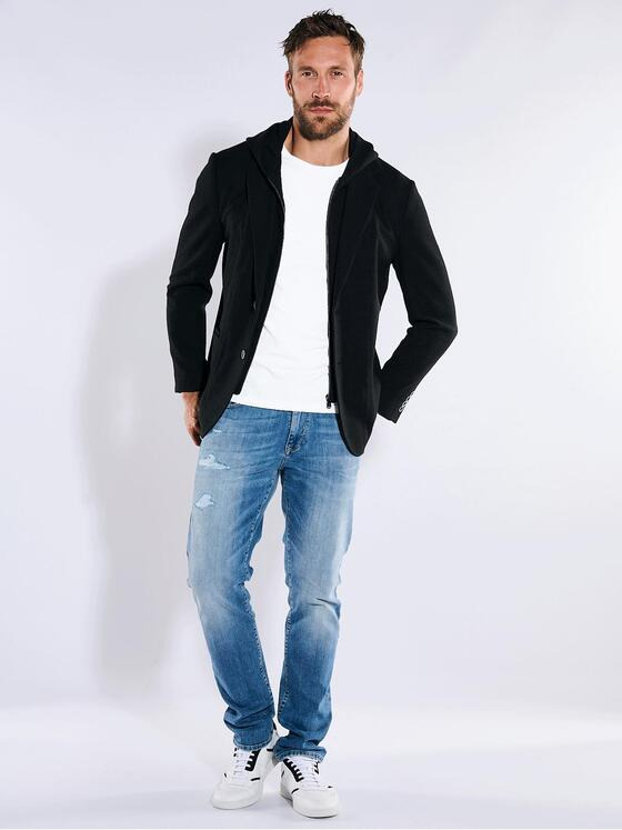 emilio adani Herren Freizeit-Sakko slim fit Schwarz 36377