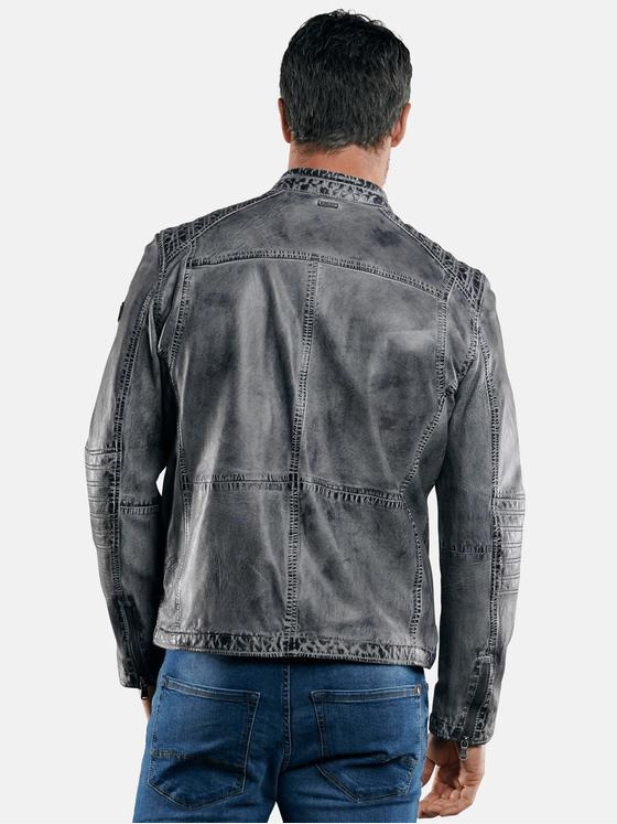 engbers Herren Rustikale Lederjacke Dunkelgrau 29089