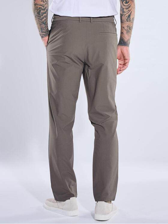 emilio adani Herren Anzughose slim fit Braunbeige 40137