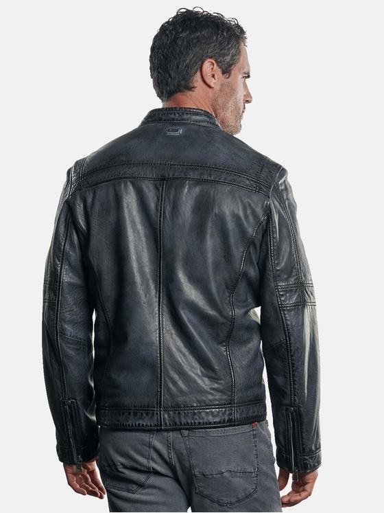 engbers Herren Lederjacke Saphirblau 30217