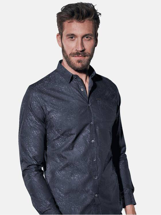 emilio adani Herren Hemd langarm Blau 30868