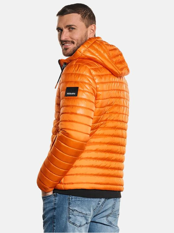 emilio adani Herren Steppjacke mit Kapuze Orange 32569