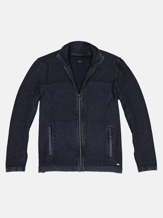 engbers Herren Cardigan mit Strukturwechsel Anthrazit 32694