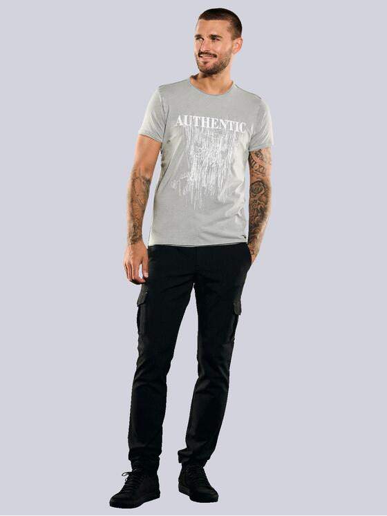 emilio adani Herren T-Shirt slim fit Grau 35349