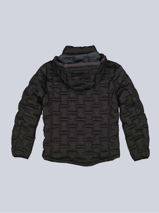 emilio adani Herren Steppjacke mit abnehmbarer Kapuze Schwarz 35200