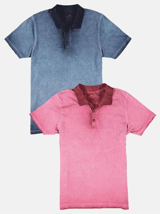 emilio adani Herren Poloshirt mit besonderem Waschverfahren Violett 30581