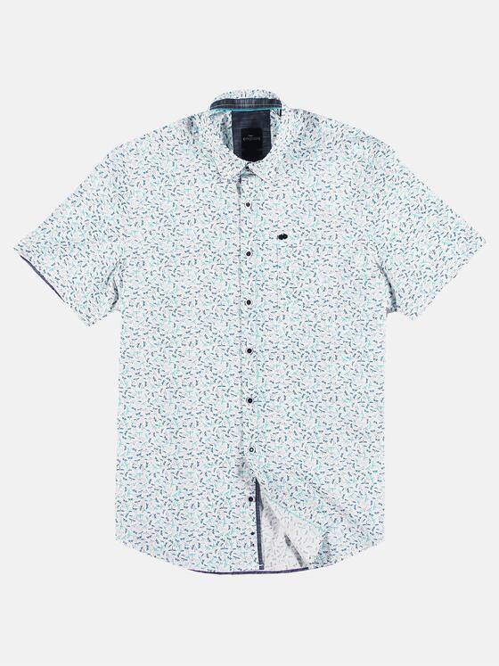 engbers Herren Modische Comfort-Stretch-Hemd mit Libellen-Print Blautuerkis 29636