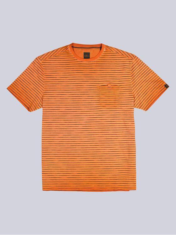 engbers Herren T-Shirt gestreift Orange 36988