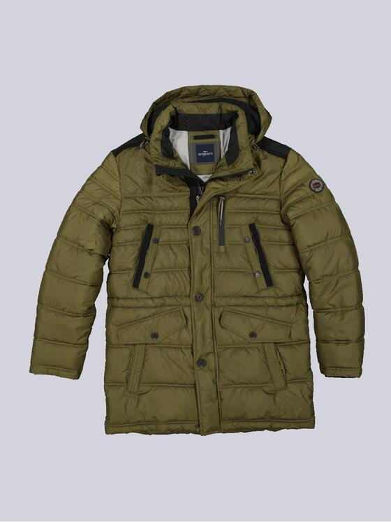 engbers Herren Steppjacke mit abnehmbarer Kapuze Grün 35533