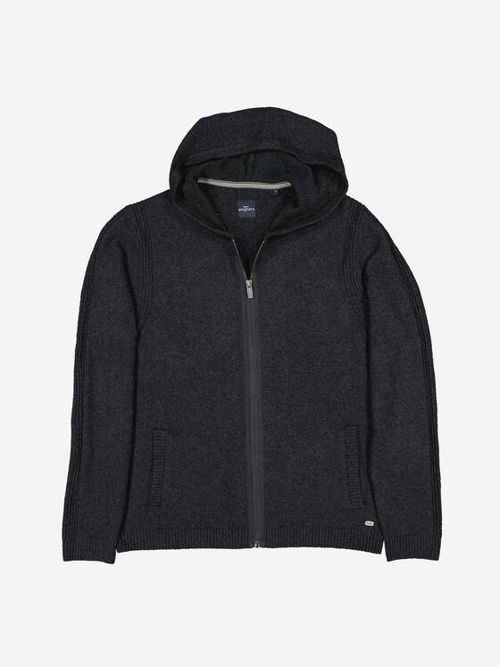 engbers Herren Strickjacke mit Kapuze Anthrazit 37964