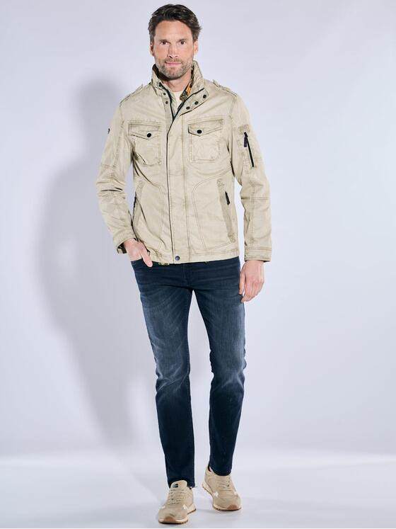 engbers Herren Jacke mit Kontrastdetails Beige 38373