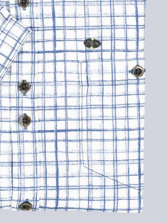 engbers Herren Kurzarm-Hemd kariert Brilliantblau 38491