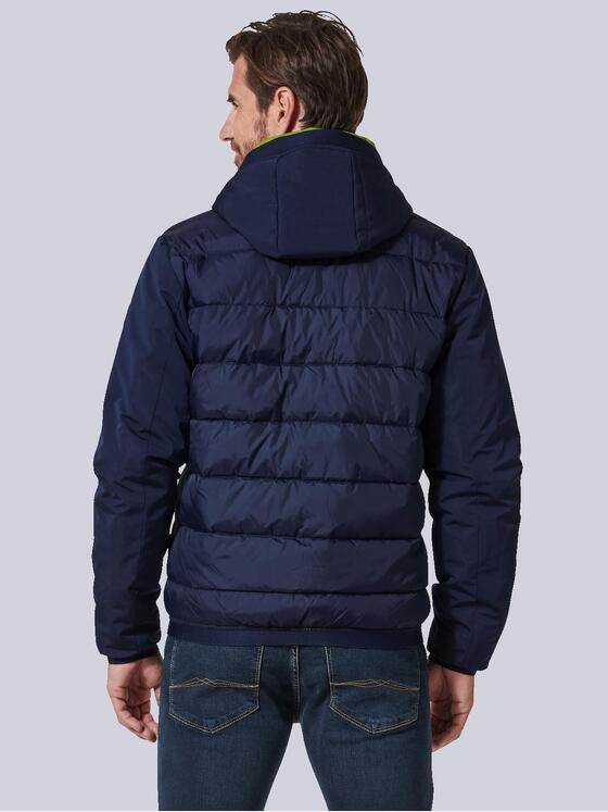engbers Herren Steppjacke mit abnehmbarer Kapuze Blau 35424