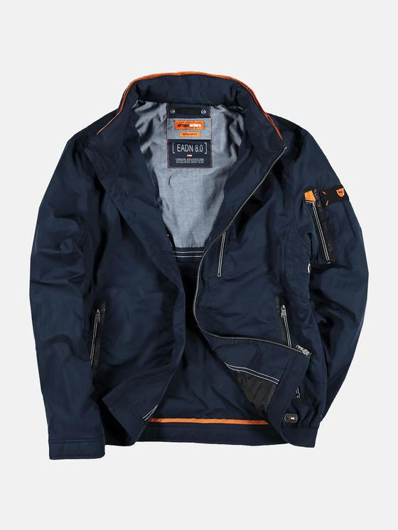 emilio adani Herren Sportive Jacke aus hochwertigem Shellmaterial Blau 30648