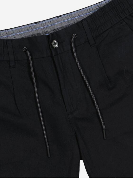 emilio adani Herren Chino-Bermuda slim fit Schwarz 36636