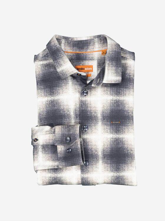 emilio adani Herren Overshirt slim fit Beige 37669