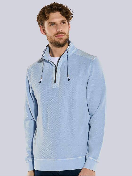 engbers Herren Sweatshirt mit Stehkragen Blau 36184