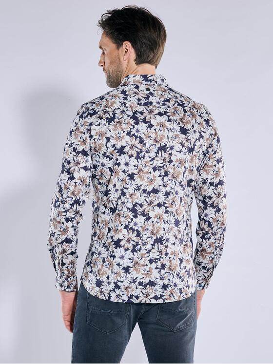 ENGBERS GERMANY Herren Langarm-Hemd aus flexiblem Warenmaterial Mehrfarbig 38540