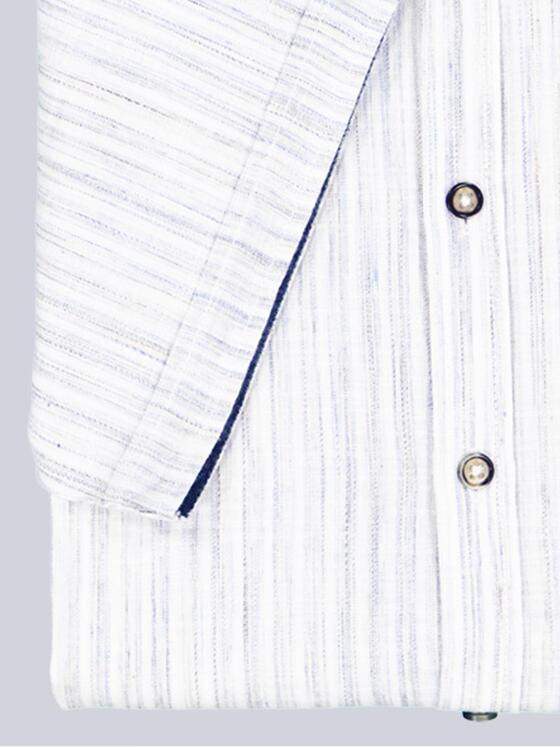 emilio adani Herren Kurzarm-Hemd gestreift Blau 38897