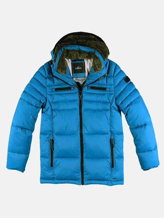 engbers Herren Jacke mit kuscheligem Fellimitat Türkis 30759