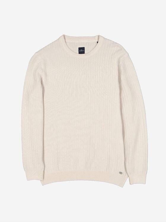 engbers Herren Pullover Rundhals Creme 38148