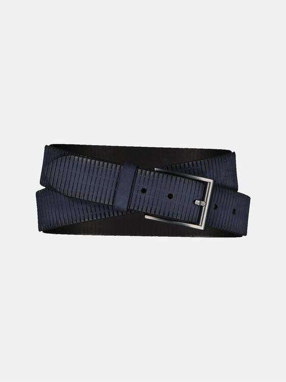 engbers Herren Ledergürtel strukturiert Blau 34261