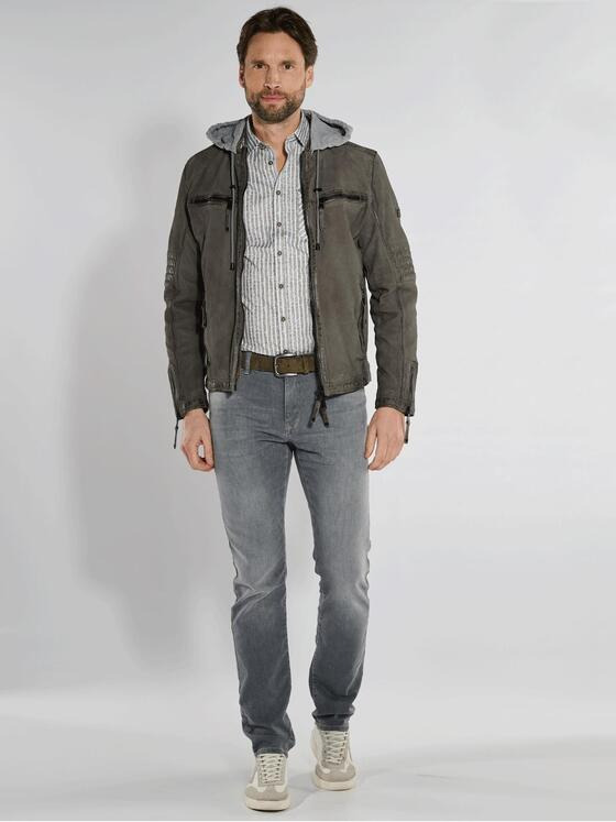 engbers Herren Lederjacke regular Grau 36180