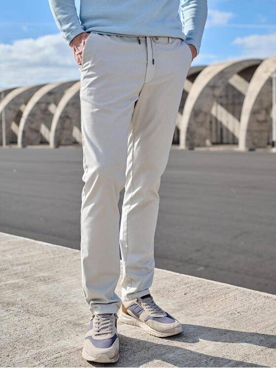 engbers Herren Chino mit Tunnelzug Hellgrau 38670