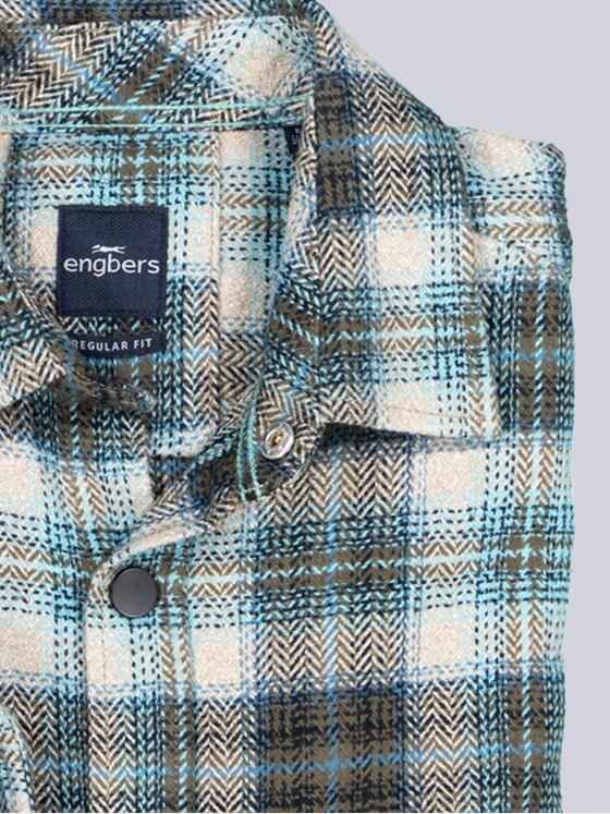 engbers Herren Overshirt kariert Oliv 39128