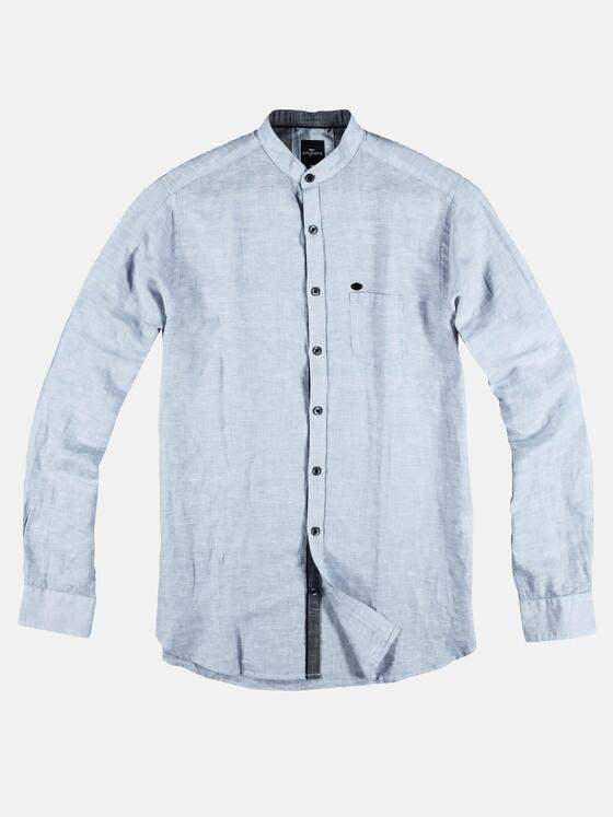 engbers Herren Stehkragenhemd aus Halbleinen Royalblau 29377