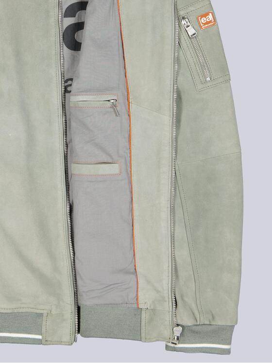 emilio adani Herren Lederjacke Hellgruen 40002