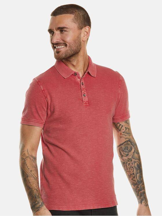 emilio adani Herren Polo-Shirt strukturiert Rot 34312