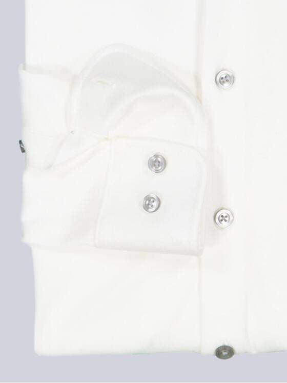 emilio adani Herren Jersey-Hemd Langarm Reinweiss 35161