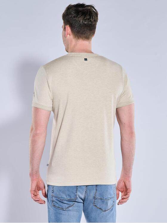ENGBERS GERMANY Herren T-Shirt Baumwoll-Hightechmaterial Beige 38570