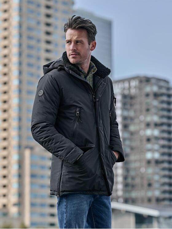 engbers Herren Funktionsjacke mit abnehmbarer Kapuze Schwarz 37450