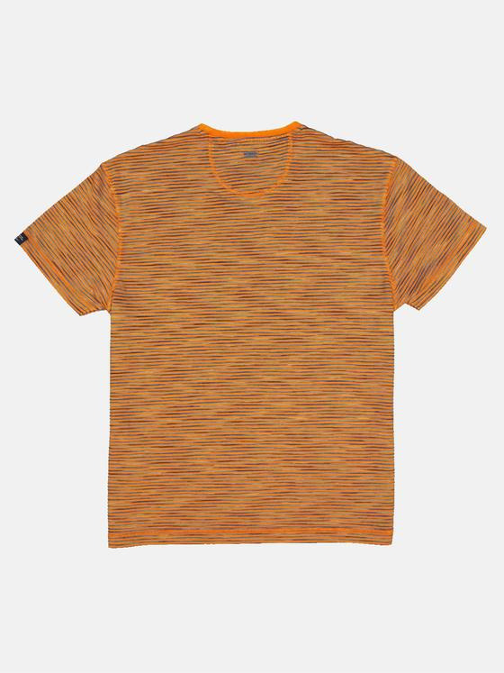 engbers Herren T-Shirt gestreift Dunkelorange 33108