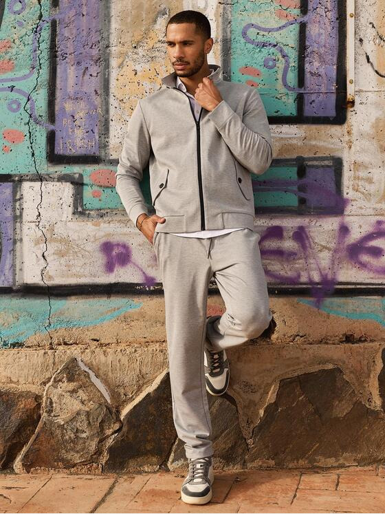 emilio adani Herren Joggpant slim fit Grau 36997