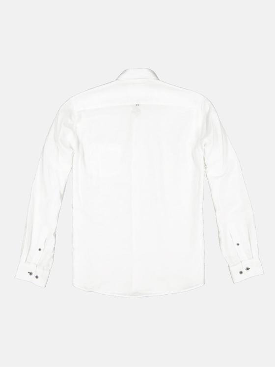 engbers Herren Langarm-Hemd mit Leinenanteil Reinweiss 34765