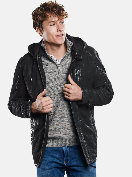 engbers Herren Die Parkalederjacke Schwarz 30754