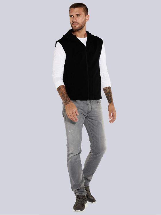 emilio adani Herren Sakko-Weste slim fit Schwarz 35589