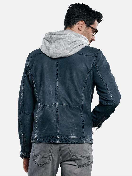 engbers Herren Lederjacke Indigoblau 31034