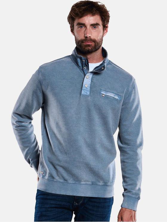 engbers Herren Sweatshirt mit Stehkragen Saphirblau 33760
